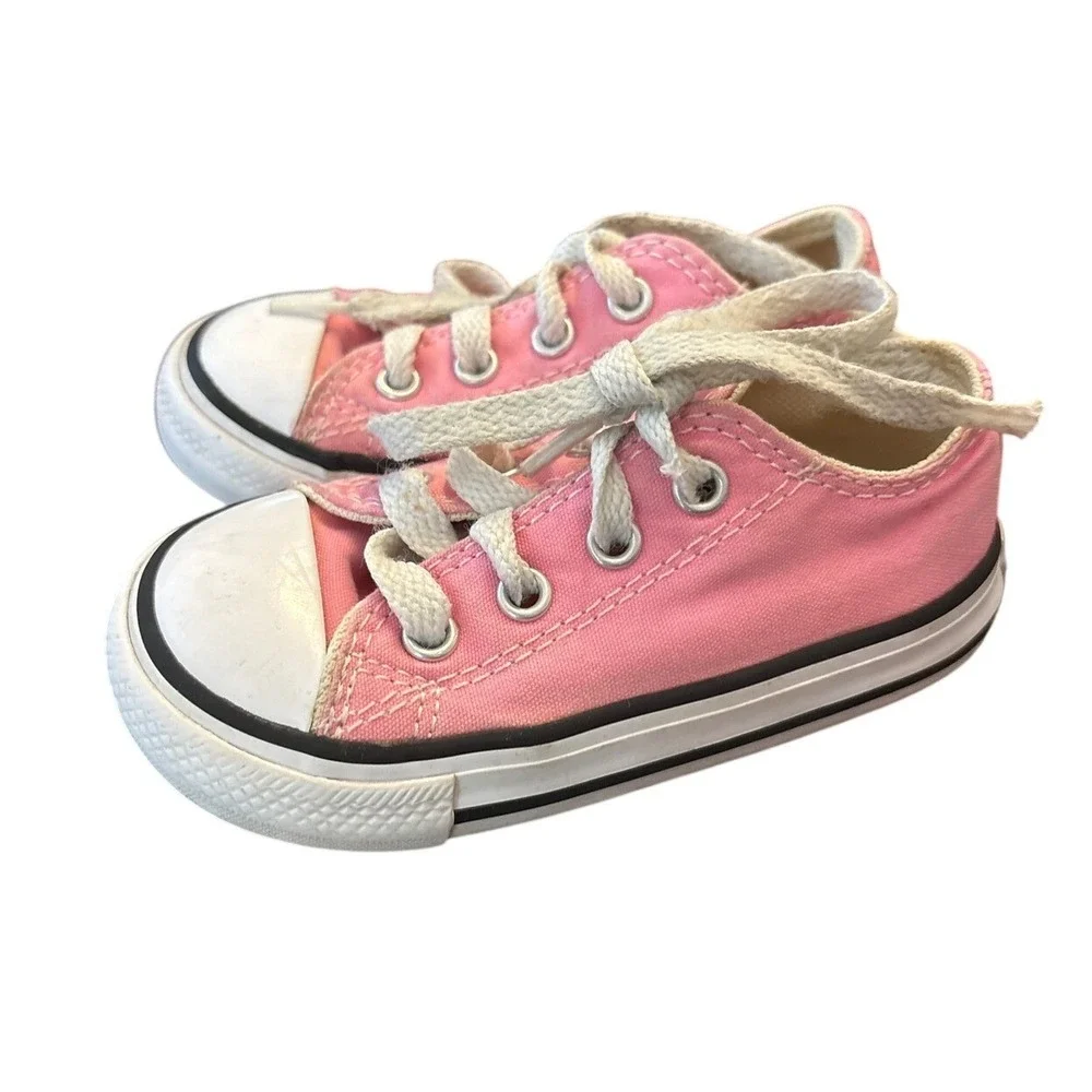 Converse Chuck Taylor All Star Pink Low Top Big Kids Girls Sneakers Size‎ 6